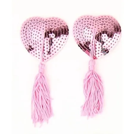 Nipple Cover Coração Com Pompom - Nipple cover - Rosa - Ref 3186