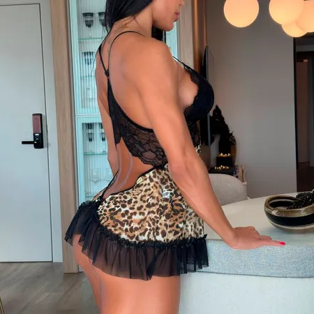 Camisola Sexy com Bojo em Animal Print - Oferecida - Preto - Ref 326