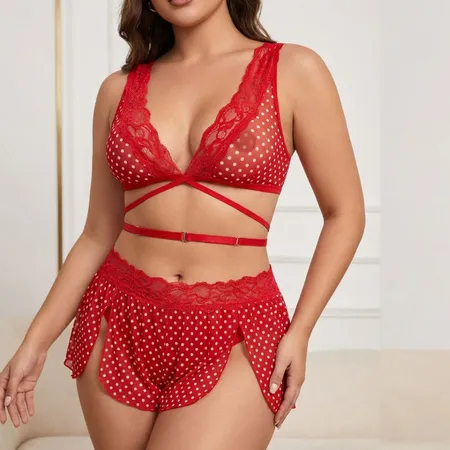 Mini Doll Sexy em Renda e Tule - Gente boa - Vermelho - Ref 2433