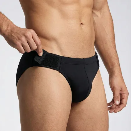 Sunga Slip Sensual com Regulagem em Velcro - Bravo - Preto - Ref 2734
