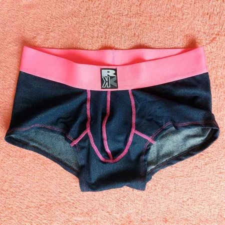 Cueca Exótica Slip Jeans Elástico Neon - Mandrake - Pink - Ref 1553