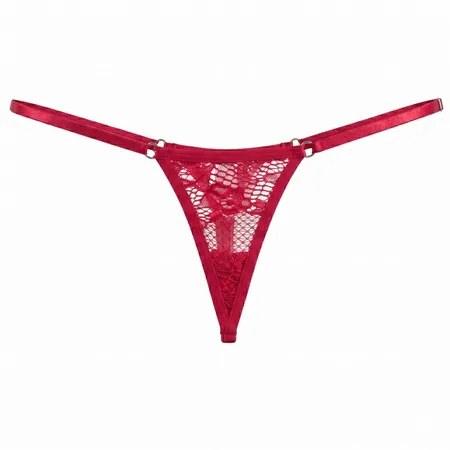 Micro Calcinha Fio Dental em Renda e Regulagem - Lingerie Sensual - Acuada
