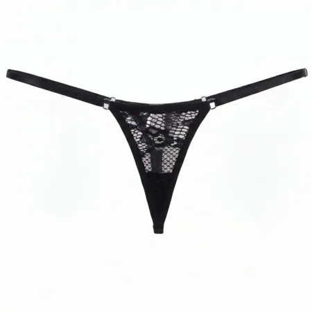 Micro Calcinha Fio Dental em Renda e Regulagem - Lingerie Sensual - Acuada