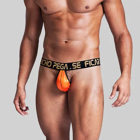 Cueca Exótica Tipo Tapa-Sexo em Lycra e Cirrê - Lingerie Masculina - Pega Pinto