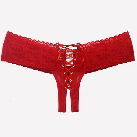 Calcinha com Abertura em Renda e Tule - Disponível