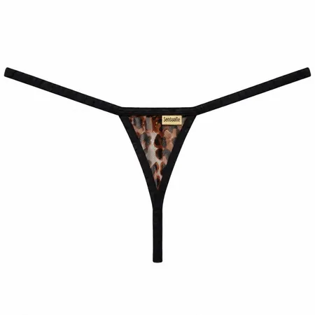 Nano Calcinha Só o Fio Dental em Tule (Tanga Extremamente Pequena) - Lingerie Sexy - Tu